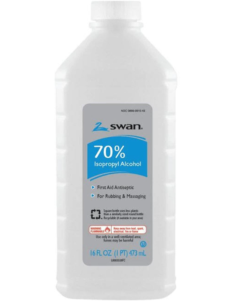 Rubbing Alcohol, 16 oz Plastic Bottle - No. S0848-4V