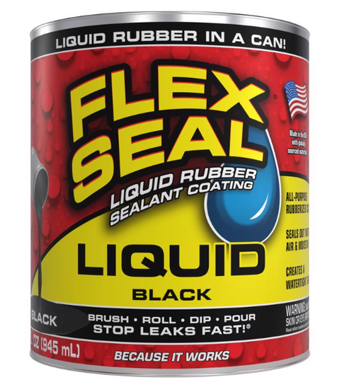 Black Flex Seal Liquid Rubber Sealant Coating, 32 oz - No. LFSBLKR32