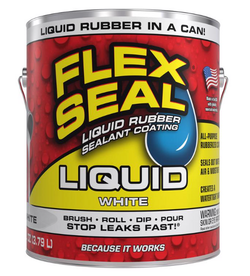 White Flex Seal Liquid Rubber Sealant Coating, 1 GL - No. LFSWHTR01