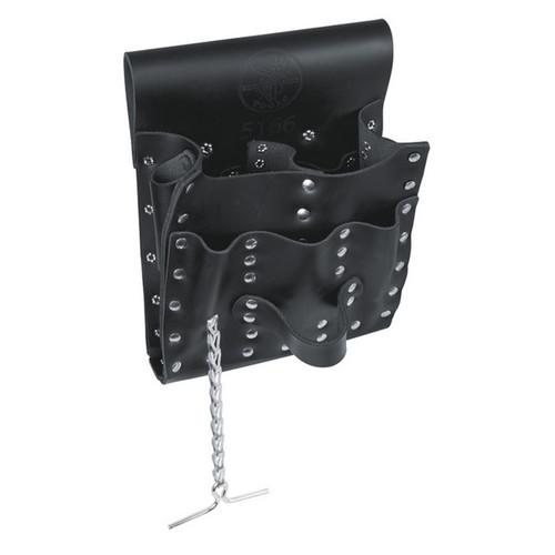 7-Pocket Tool Pouch, Black Leather - No. 5166 7-Pocket Tool Pouch, Black Leather - No. 5166