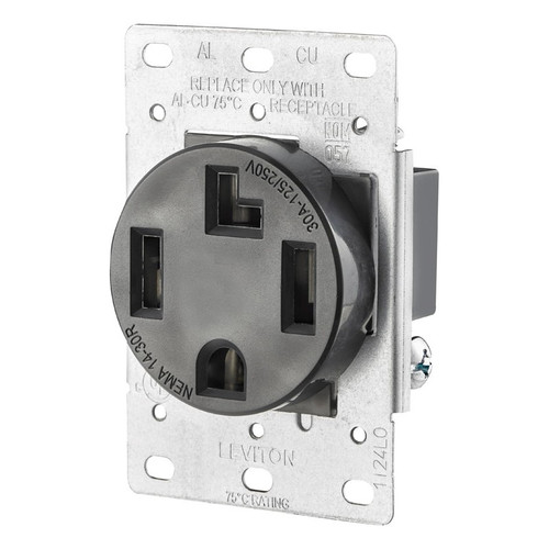 30 Amp Receptacle, Flush Mount, NEMA 14-30R - No. R10-00278-S00 30 Amp Receptacle, Flush Mount, NEMA 14-30R - No. R10-00278-S00