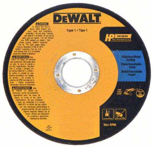 6" X .040" X 7/8" Metal & Stainless Cutting Disc - No. DW8725 6" X .040" X 7/8" Metal & Stainless Cutting Disc - No. DW8725