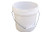 1 Gallon Plastic Pail with Handle, White - No. 10128