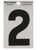 3 in. Reflective Black Mylar Self-Adhesive Number 2 - No. 840782