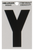 3 in. Reflective Black Mylar Self-Adhesive Letter Y  - No. 840846