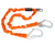 6' Stretch Absorbing Lanyard w/ Dual Leg,  Rebar Hook - No. FS88596