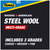 3 Grade Medium/Coarse/Fine Steel Wool Pad 12 pk - No. 10121114 3 Grade Medium/Coarse/Fine Steel Wool Pad 12 pk - No. 10121114