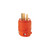 3 Wire Plug, 15 Amp, 125V, Orange - No. 515PV-0OR