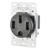 50 Amp NEMA 14-50R Receptacle, 125/250 Volt, Black - No. R10-00279-S00