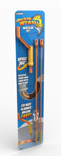 FlexiSnake The Drain Weasel 1.5 ft. L Hair Clog Tool