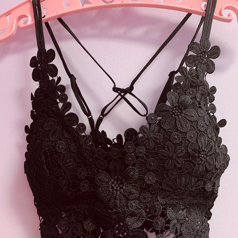 Floral Crocheted Bralette