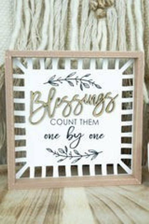 Blessings Wood Framed Sign