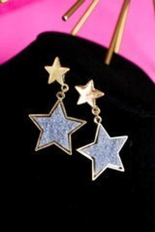 Star Of The Show Dusty Lavender Druzy Earrings