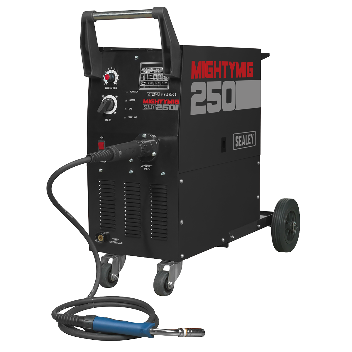 Gas/Gasless MIG Welder 250A with Euro Torch | MIGHTYMIG250 | Sealey