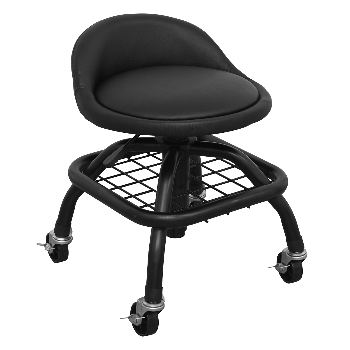 Creeper Stool Pneumatic with Adj. Height Swivel Seat | SCR02B | Sealey