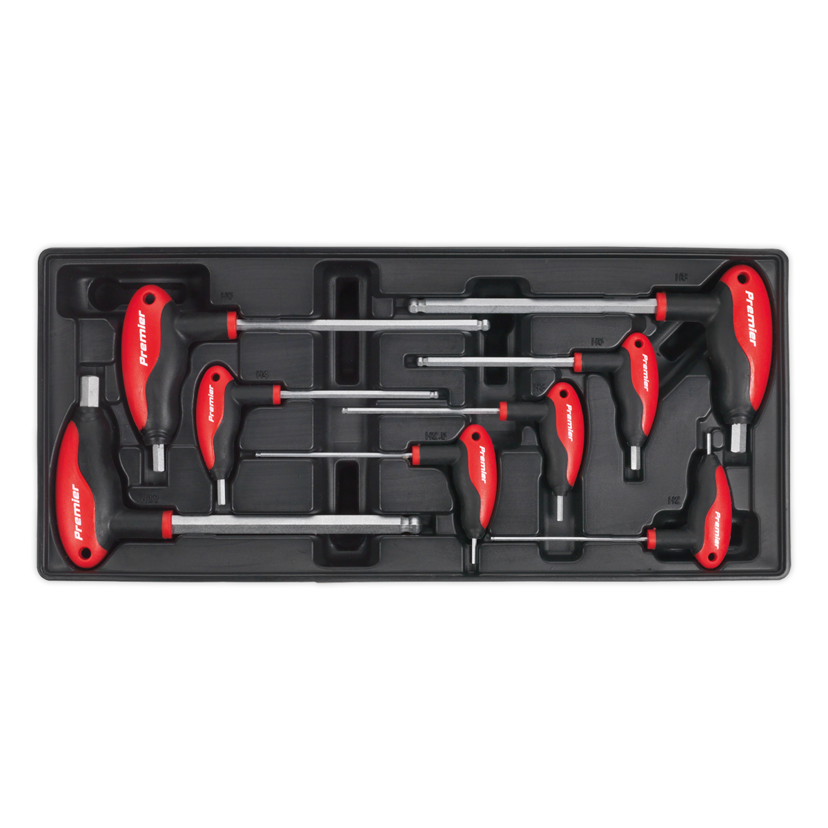 8pc T-Handle Ball-End Hex Key Set with Tool Tray | TBT06 | Sealey