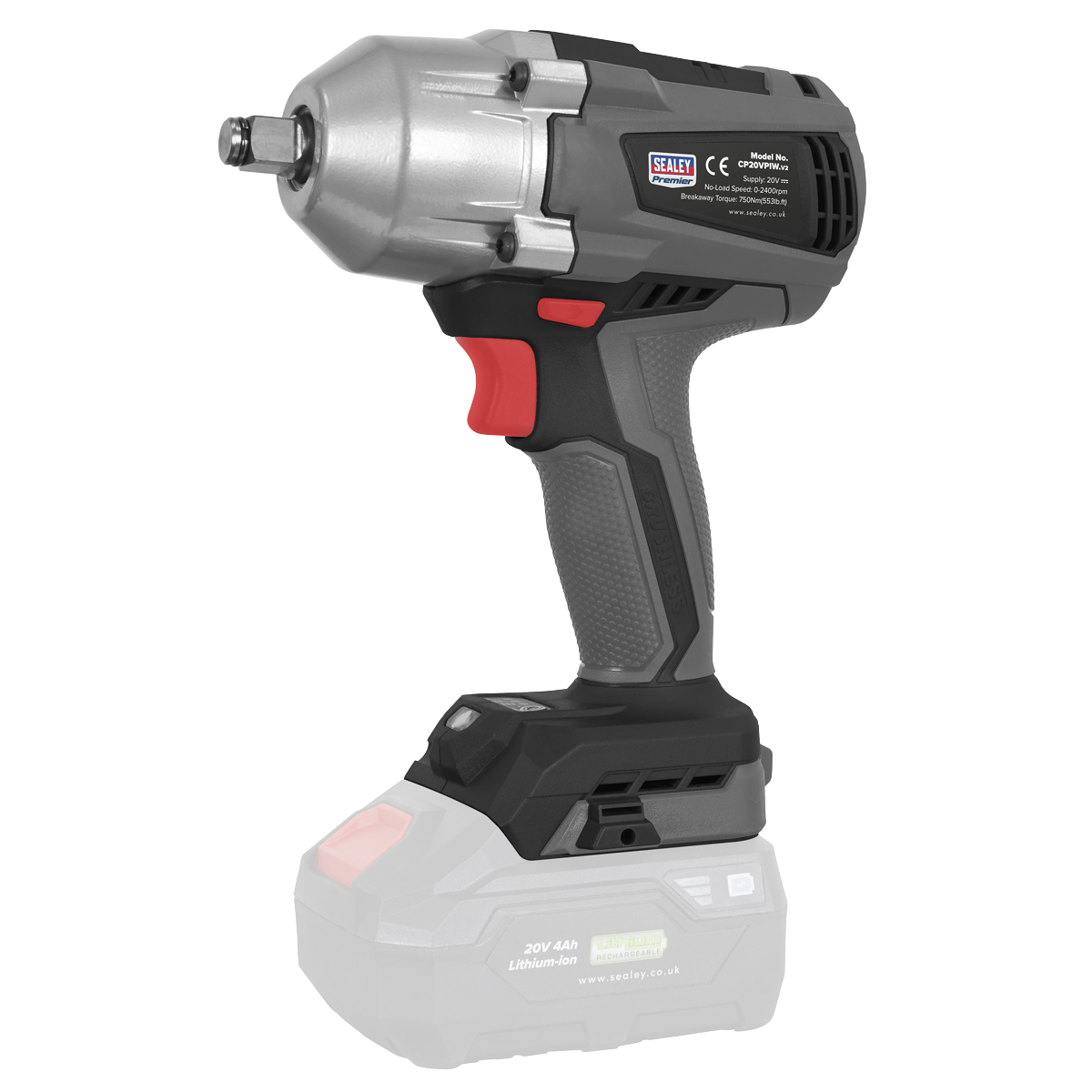 FSYAO BL500 1/2" Cordless Brushless Impact Wrench - 500Nm Torque, 4-Speed, Compatible With Milwaukee M18 Batteries (Tool Only) - View #9