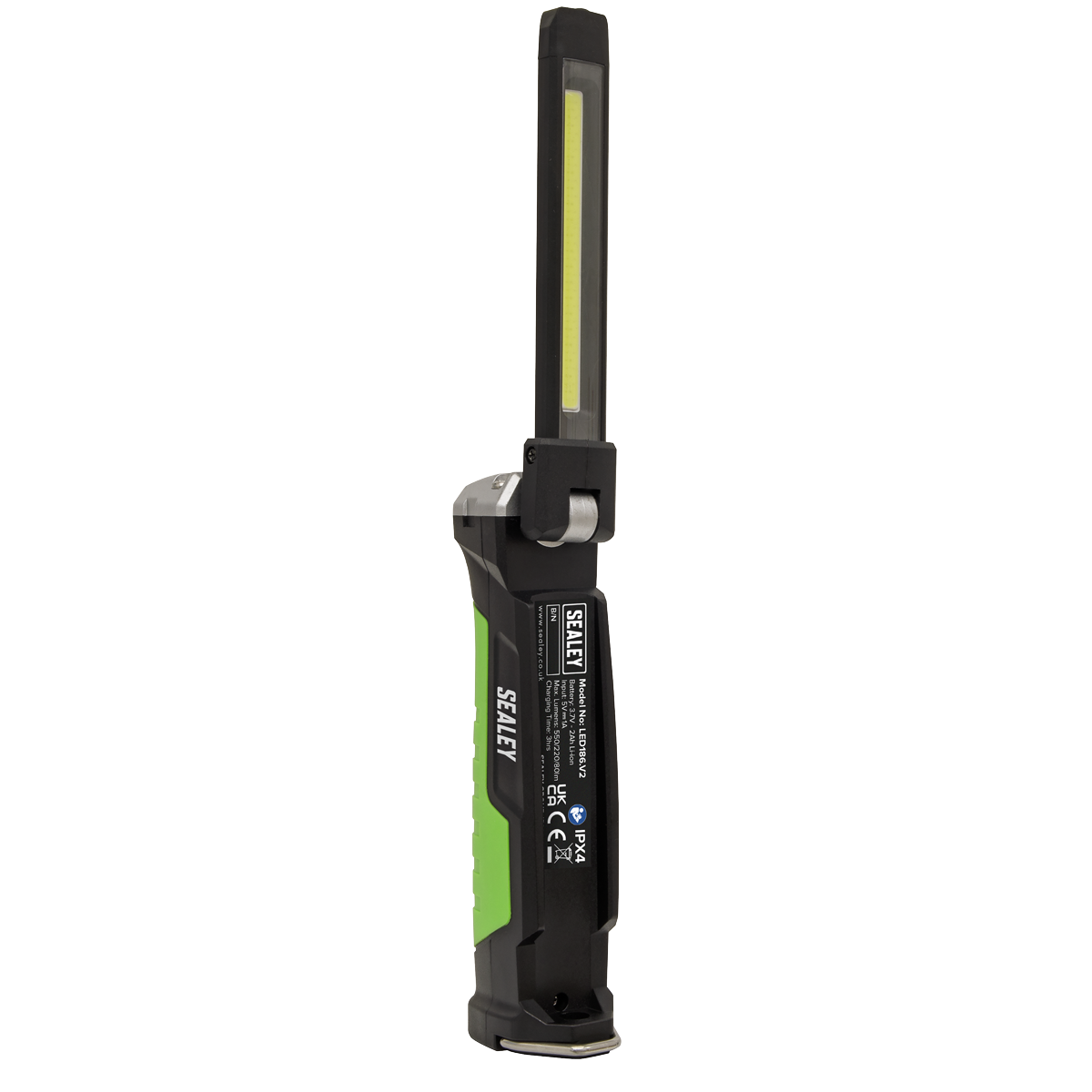 Folding Inspection Light 6W COB & 1W SMD LED Li-ion | LED186 | Sealey