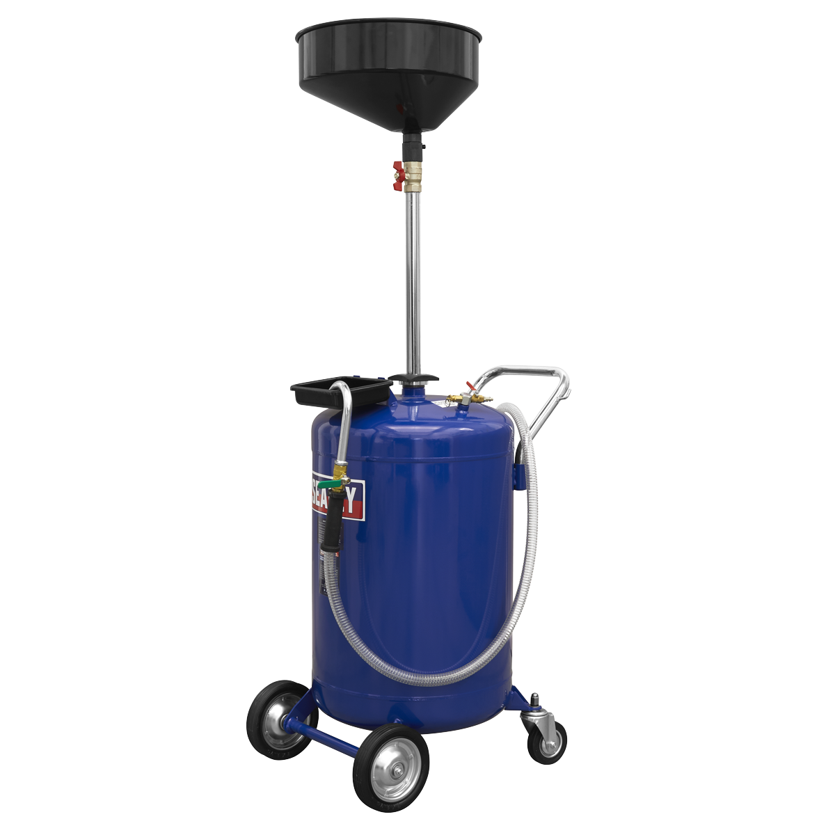 110L Air Discharge Mobile Oil Drainer | AK458DX | Sealey
