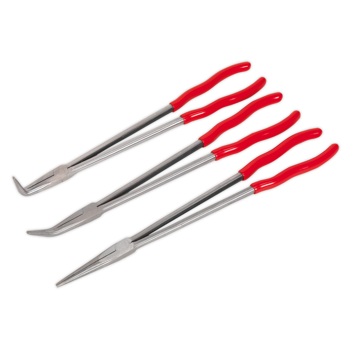 Keadic 5 Pcs 11" Long Needle Nose Pliers Set With Storage Bag Including Straight, 25 Degrees, 45 Degrees, 90 Degree Angle And Long Reach Circle Pliers For Auto Repair, Jewelry Making, Needle-Nose - View #5