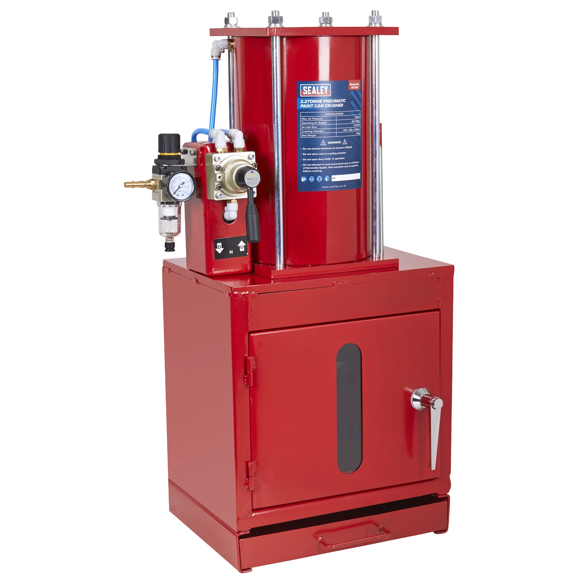 2.2 Tonne Pneumatic Paint Can Crusher | HCC08 | Sealey