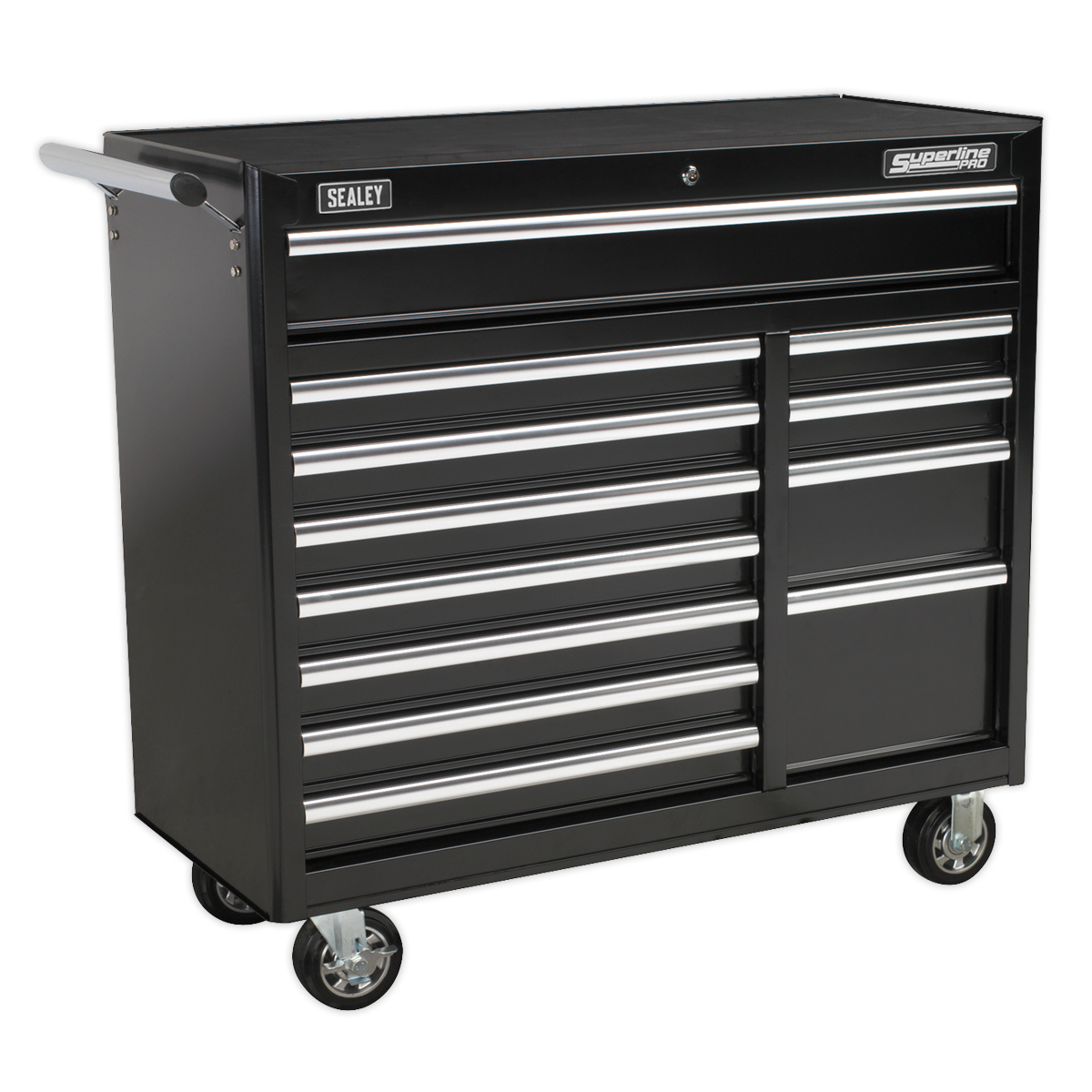 Giantz 9 Drawer Tool Box Cabinet Chest Toolbox Storage Garage Organiser - Black - View #7