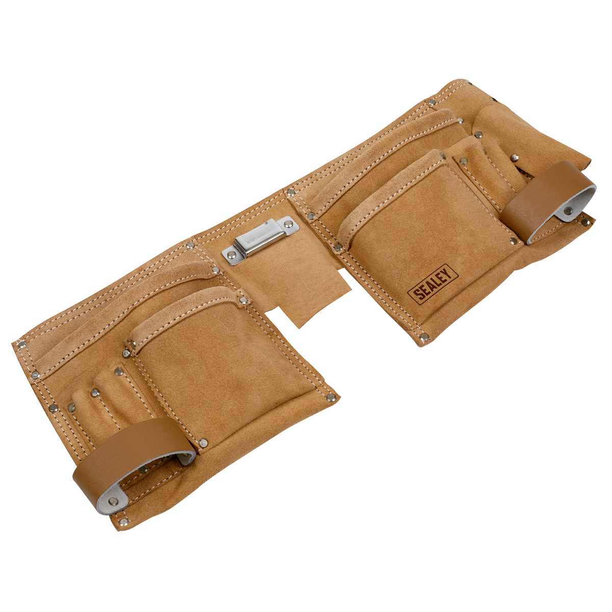 Double Pouch Leather Tool Belt | STBL01 | Sealey