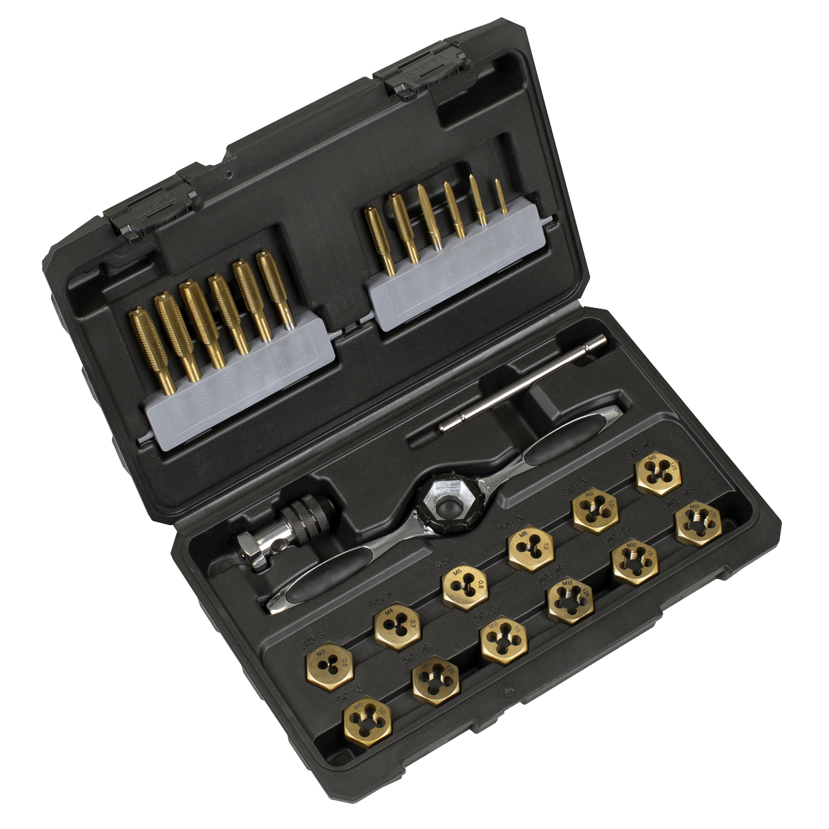 Titanium Coated Hexagonal Tap & Die Set 26pc | AK3026 | Sealey