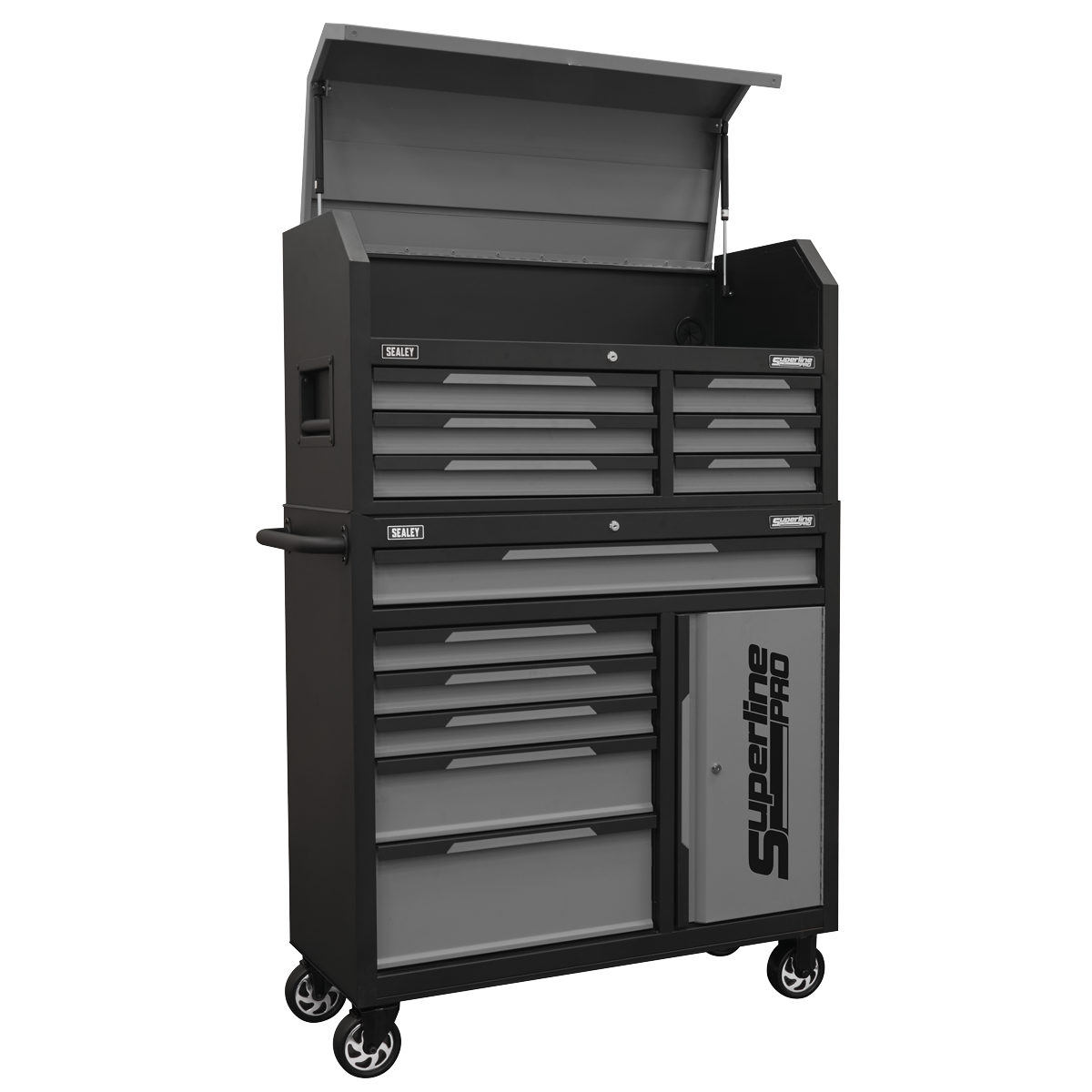 Superline Pro® 12 Drawer & Cupboard Toolchest Stack | AP1080GR