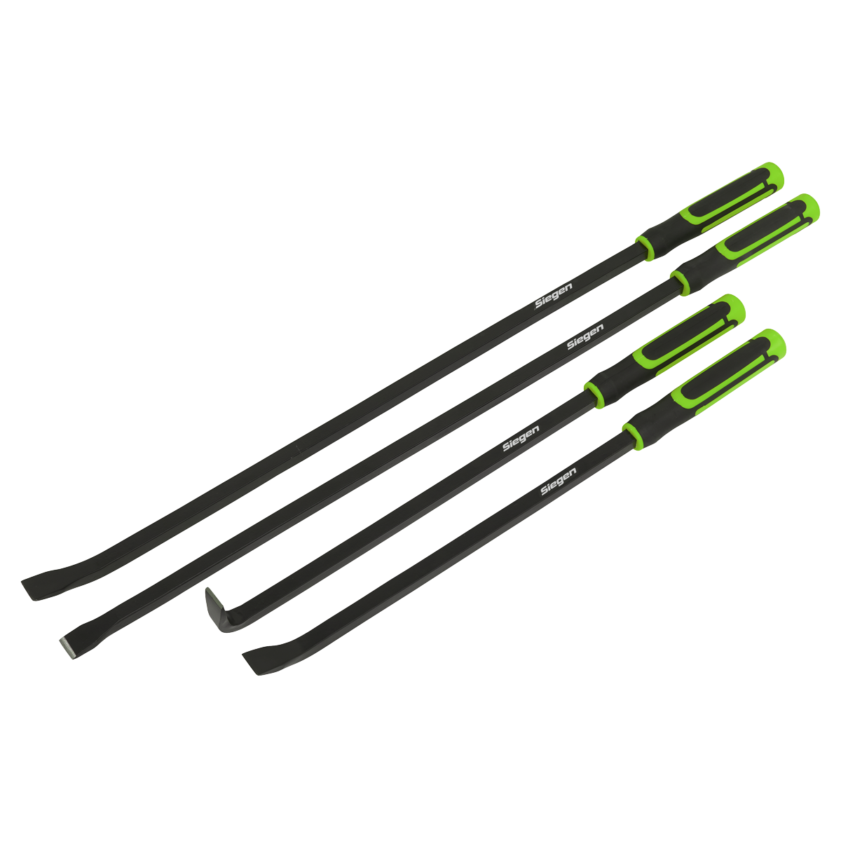 6-Piece Heavy Duty Pry Bar Set With Magnetic Pickup Tool - Crowbars For Automotive, Demolition & Mechanics
