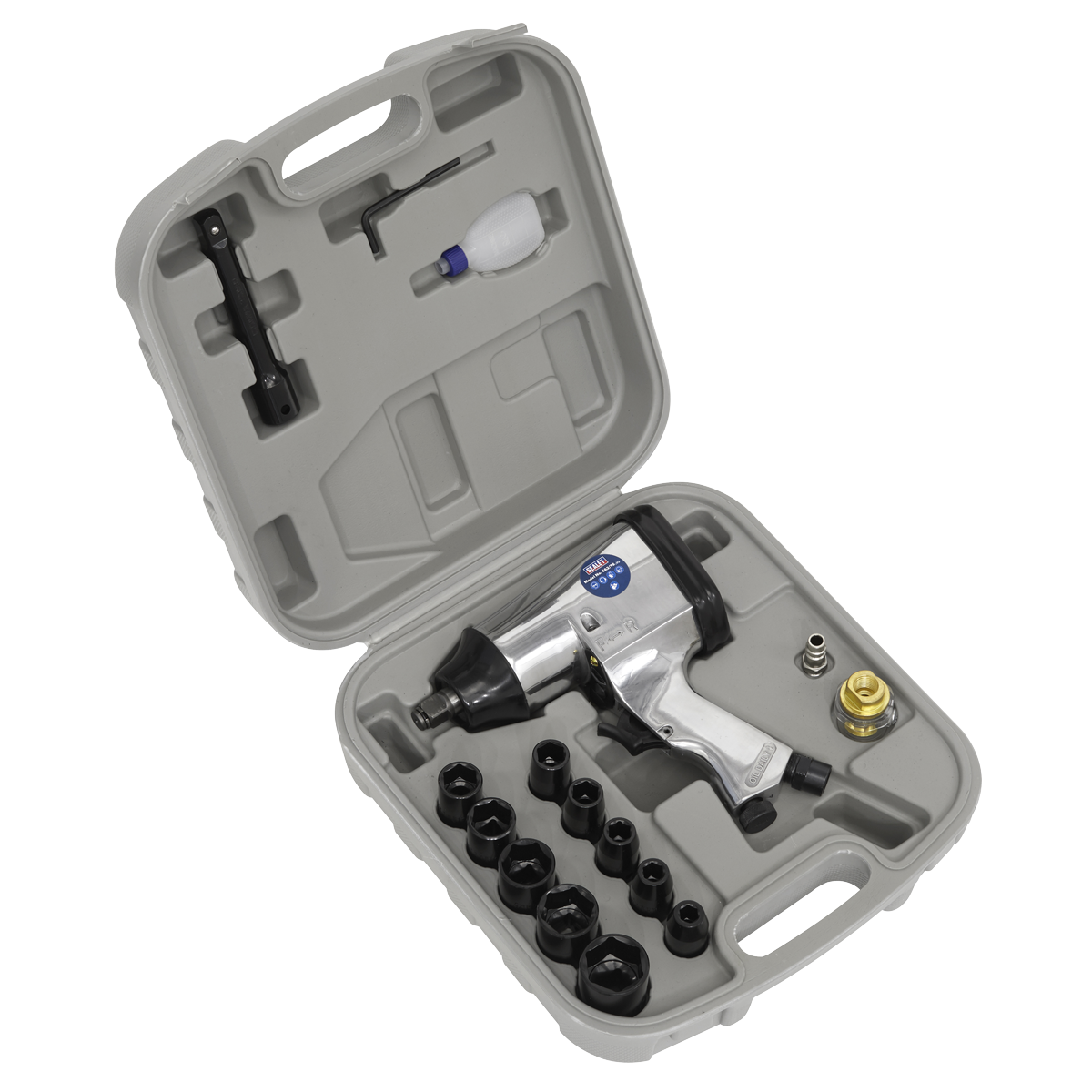Air Impact Wrench Kit with Sockets 1/2