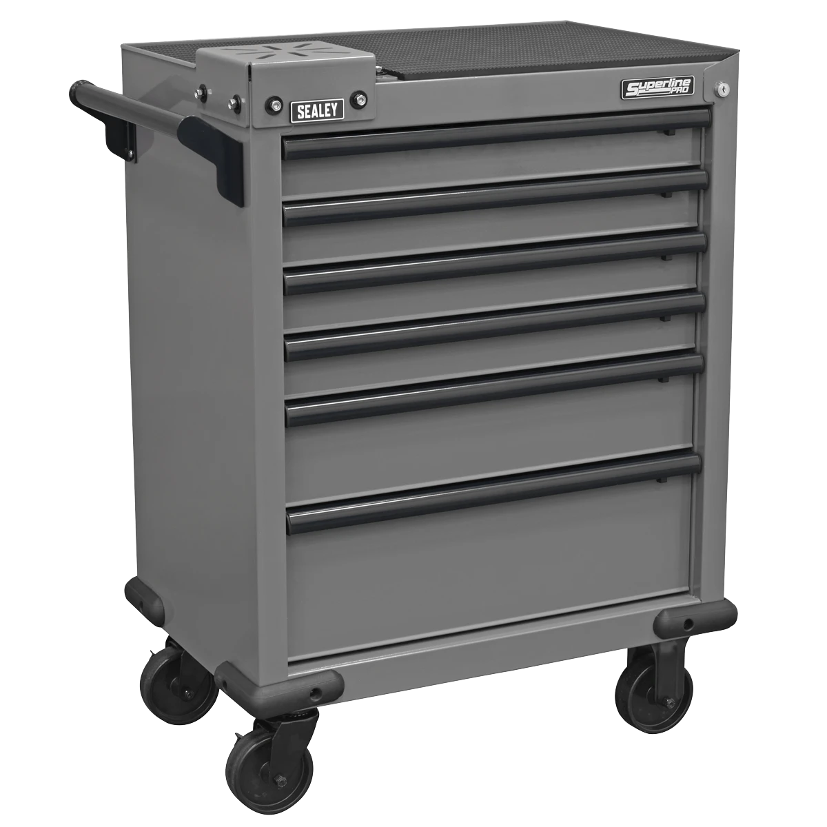 SEALEY Superline PRO® Rollcab 6 Drawer with Vice Base - Grey/Black