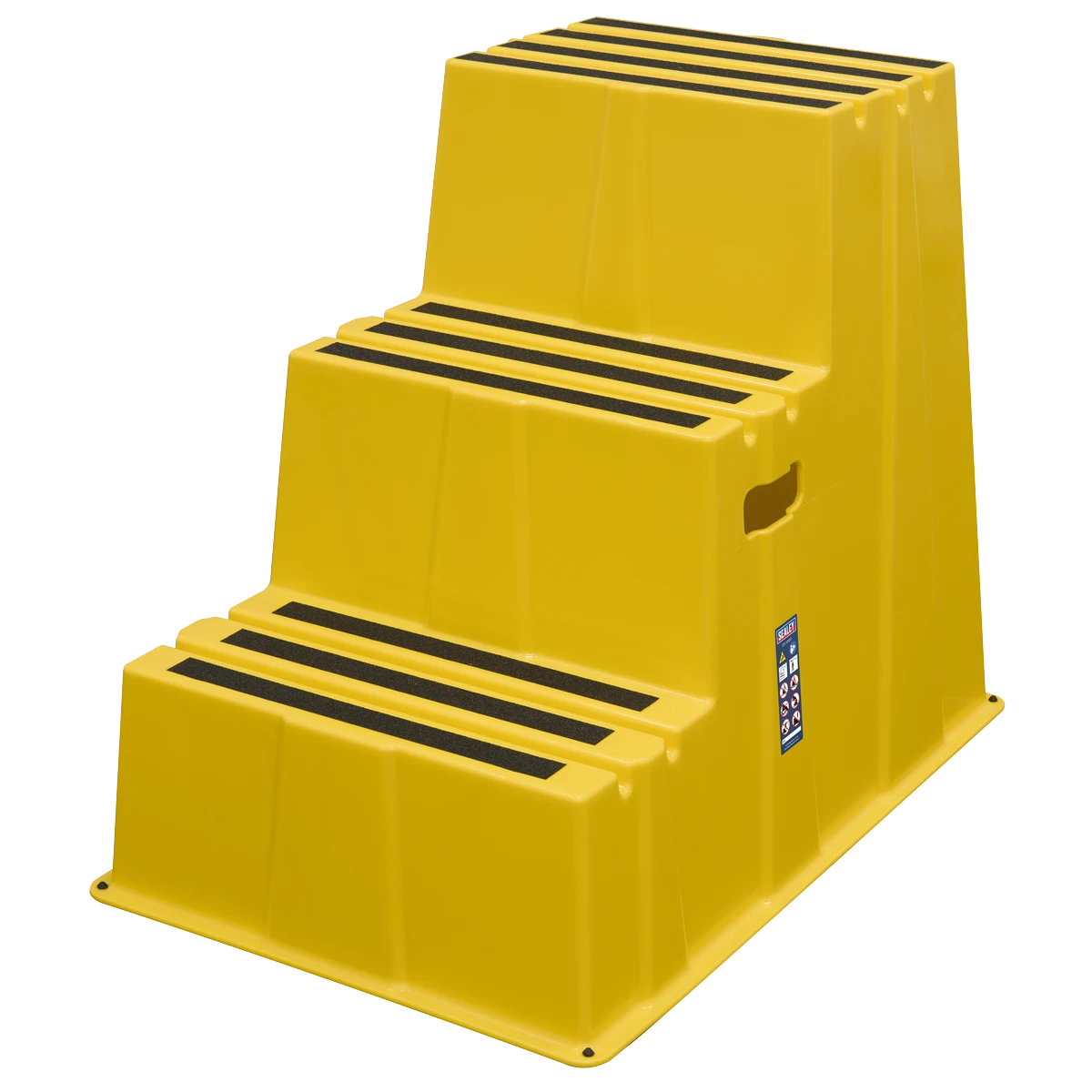 Sealey Sealey Heavy-Duty 3-Step Safety Steps with Anti-Slip Treads 150kg Capacity Yellow EN 14183