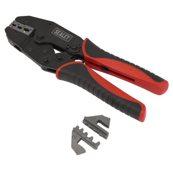 Ratchet Crimping Tool Kit With 8 Interchangeable Die Sets – For Terminals And Connectors