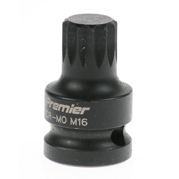Impact spline socket bit (m16) 1/2