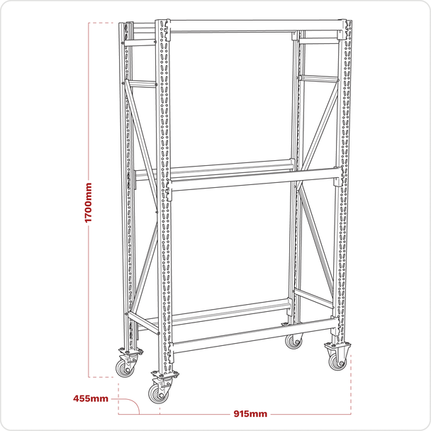 Two-Level Mobile Tyre Rack 200kg Capacity Per Level | STR007 | Sealey
