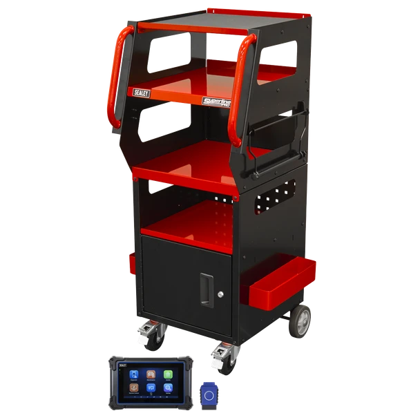 Sealey Diagnostic Tablet & Trolley - Red