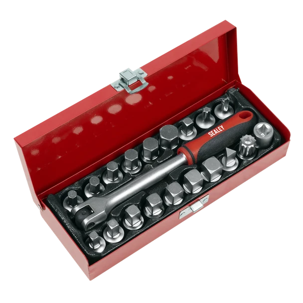 Sealey Oil Drain Plug Key Set 3/8"Sq Drive 20pc