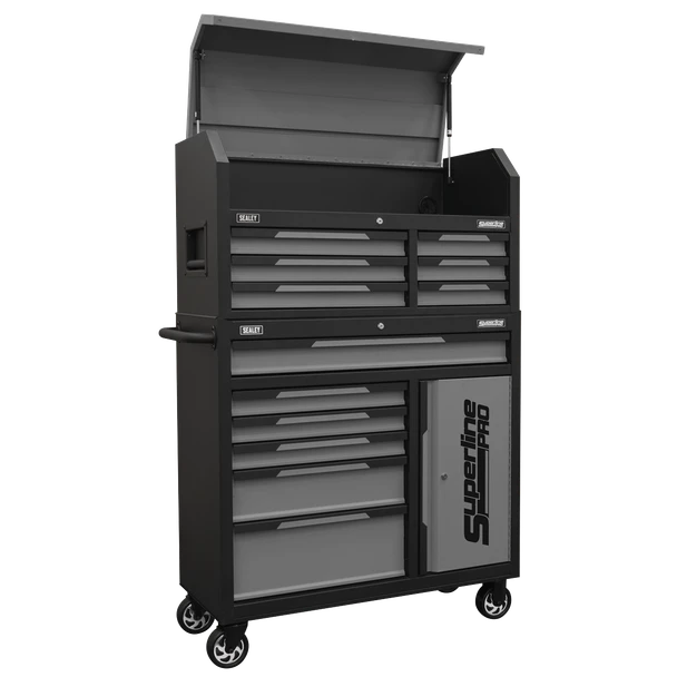 Sealey Sealey AP1080GR Superline Pro Topchest & Rollcab Combination 12 Drawer & 1 Door Cupboard - Grey