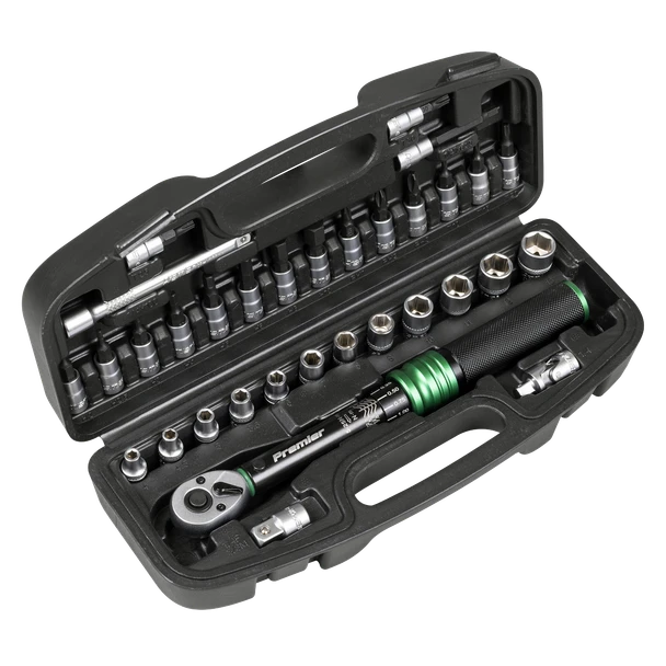 Sealey Sealey STW910B Torque Wrench Set 1/4"Sq Drive 5-25Nm 33pc