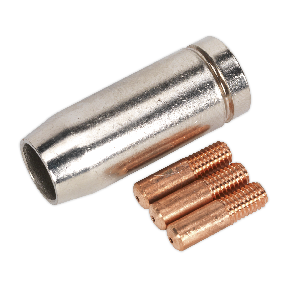 Conical Nozzle x 1 Contact Tip 0.8mm x 3 MB14 | MIG954 | Sealey