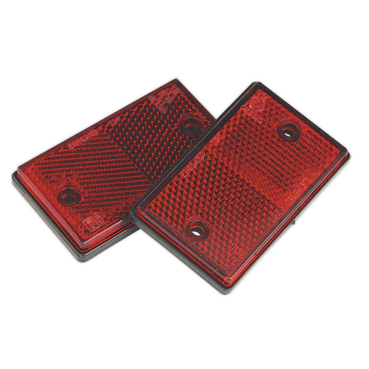 6XMotorcycle Round Reflectors Self Adhesive Camper Van Truck Caravan Trailer -Red/Amber - View #4