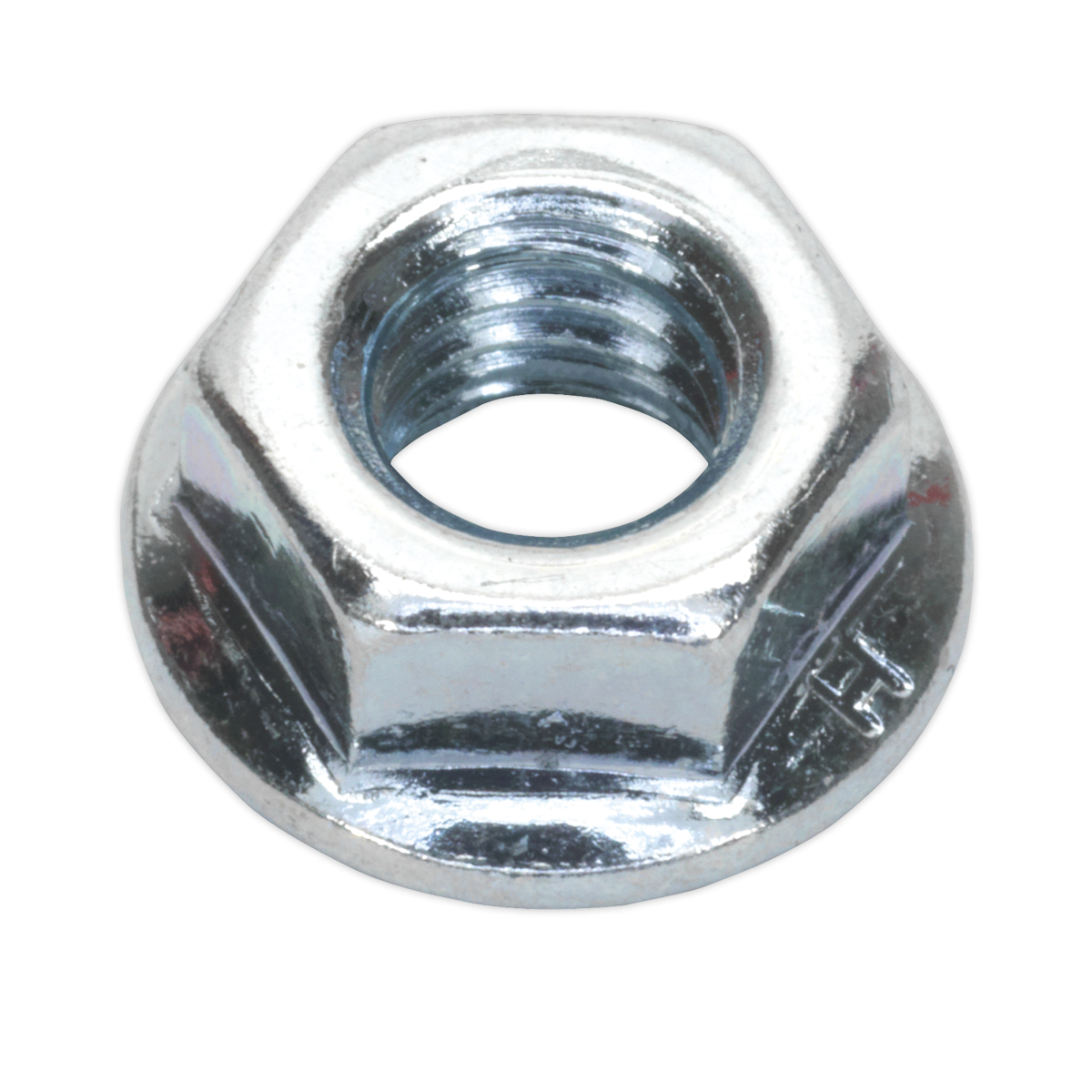 M8 Zinc Plated Serrated Flange Nut - Pack of 100 | FN8 | Sealey