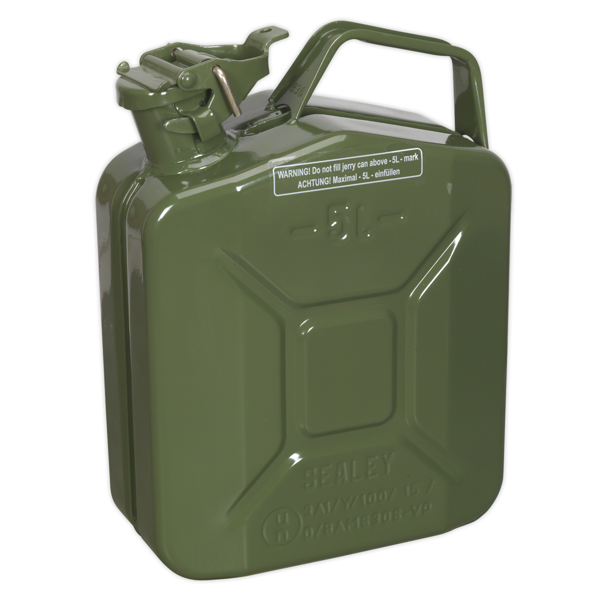 5L Jerry Can - Green | JC5MG | Sealey