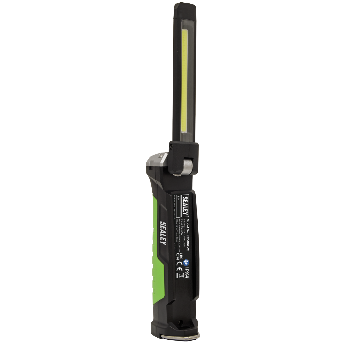Folding Inspection Light 6W COB & 1W SMD LED Li-ion | LED186 | Sealey