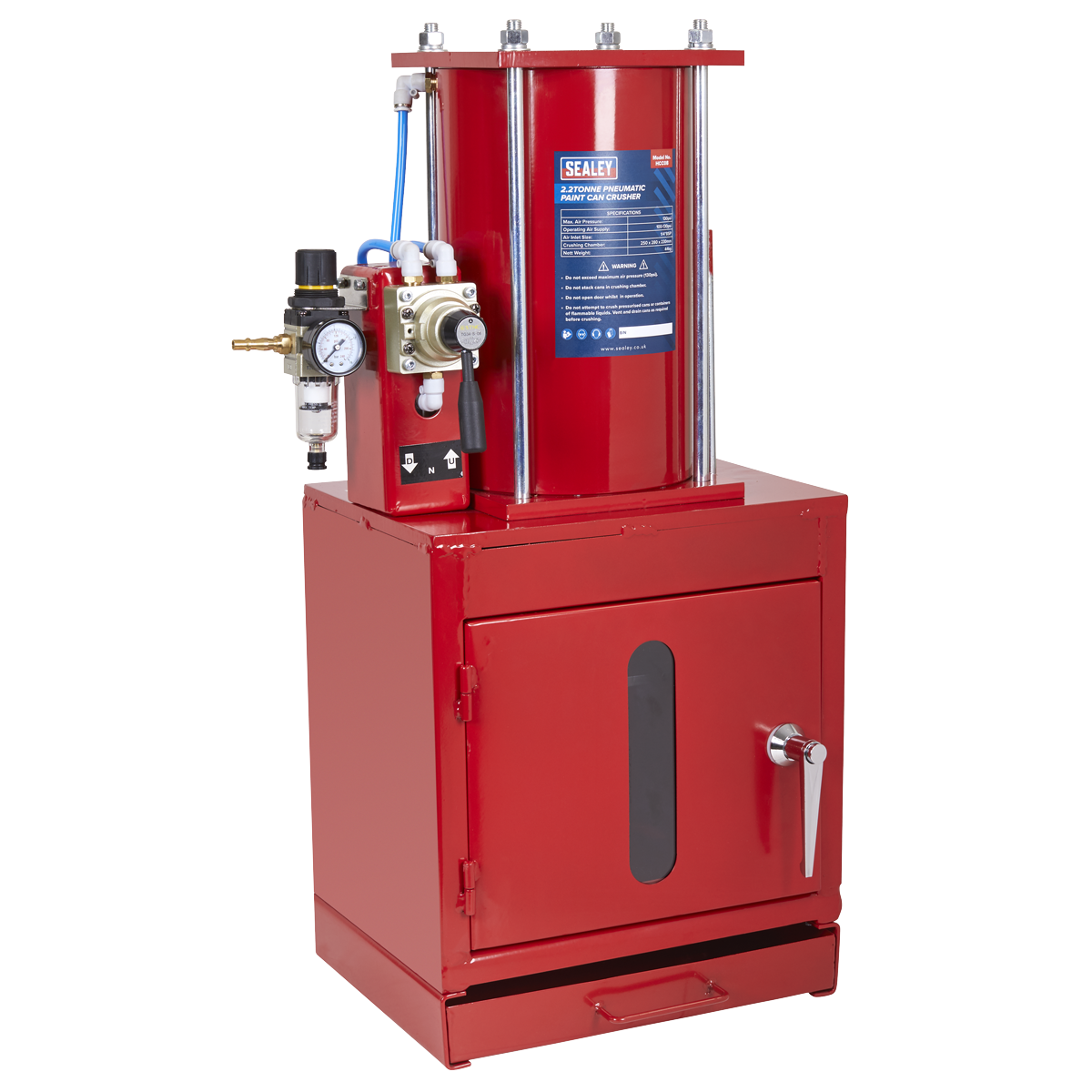 2.2 Tonne Pneumatic Paint Can Crusher | HCC08 | Sealey
