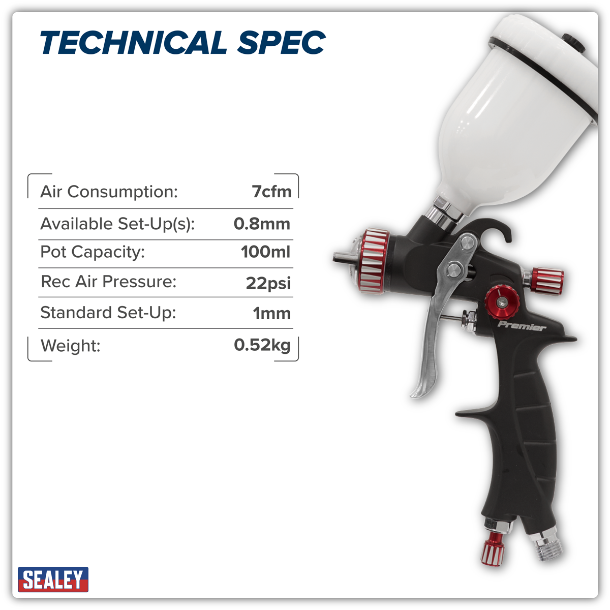US PRO HVLP 8776 Spritzpistole Mit Regler Und 2 Düsen 1,4 Und 2,0 Mm, 1000 Ml Becher