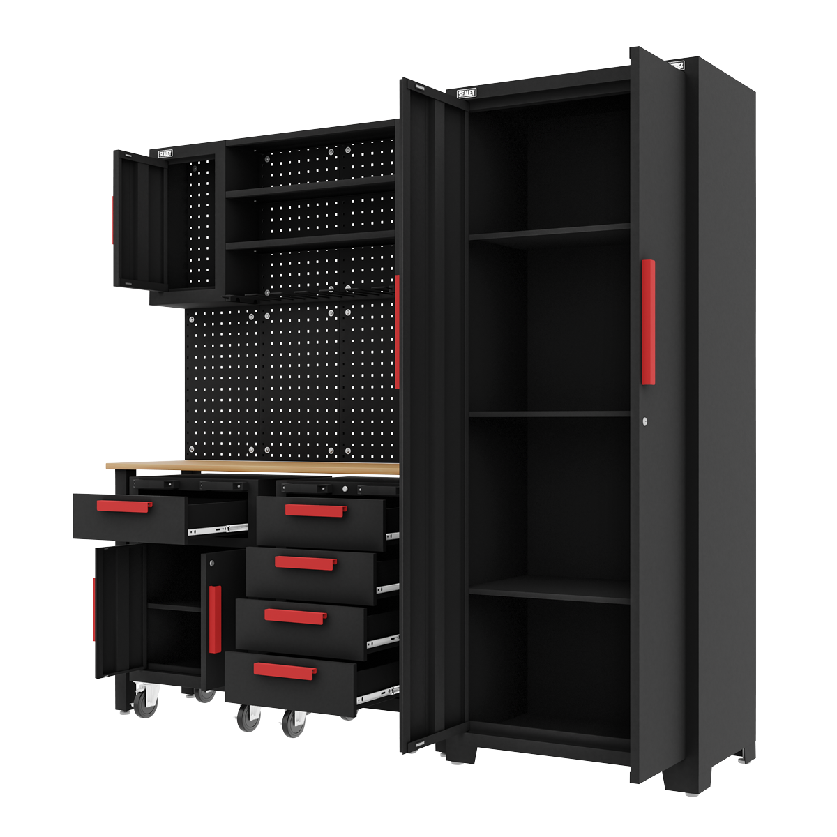 Garage Storage System with Mobile Trolley x 2 | APMS12OP | Sealey