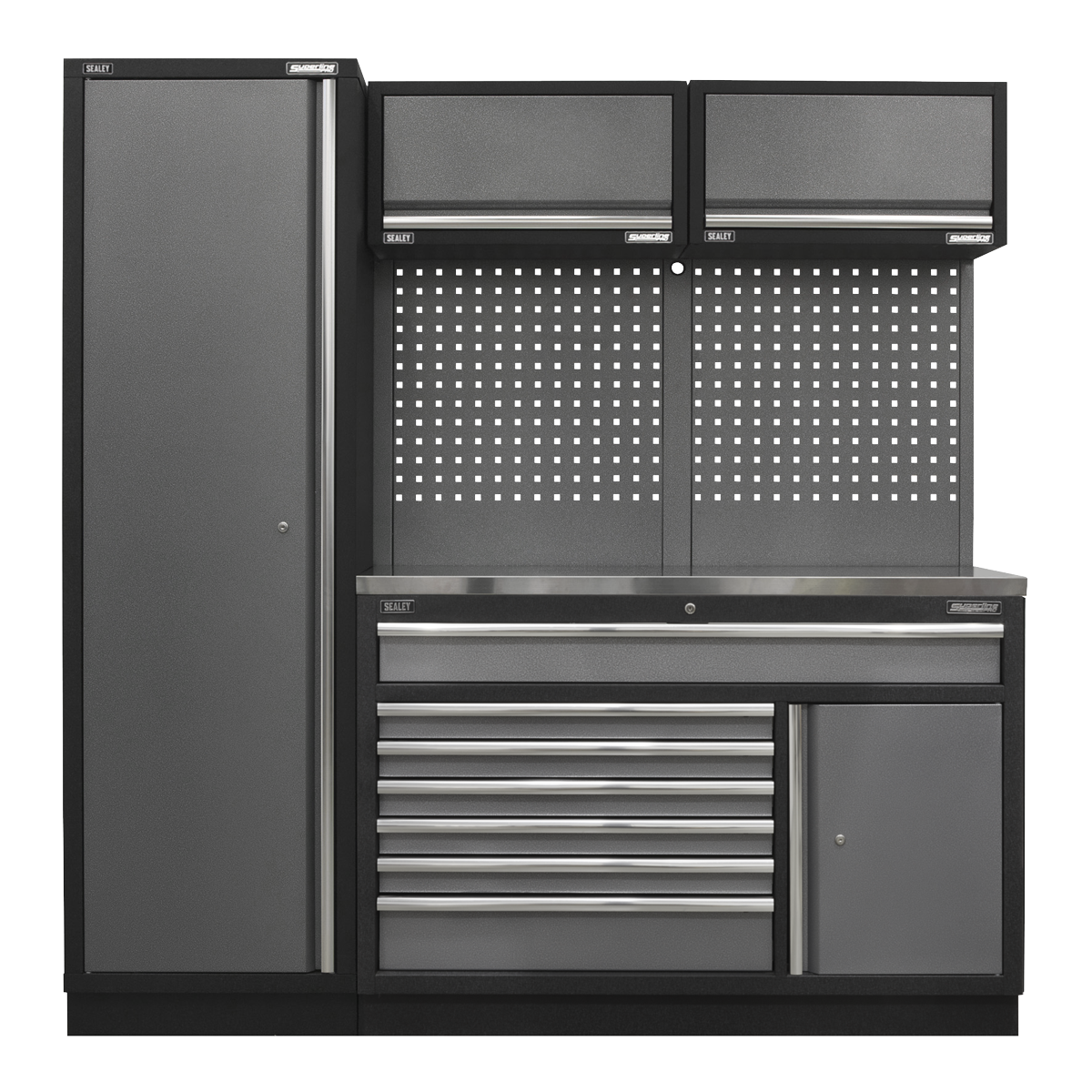 Modular Storage Combo - Stainless Steel Worktop | APMSSTACK09SS
