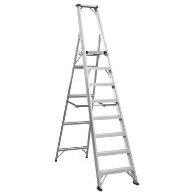Aluminium Step Ladder 8-Tread Industrial BS EN 131 | AXL8 | Sealey